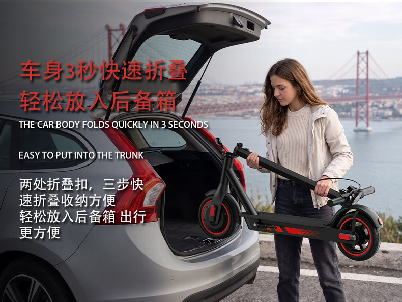 Overseas warehouse delivery of 500W high-power electric scooters 10inch with honeycomb tires, cross-border export to Europe and America from the source factory