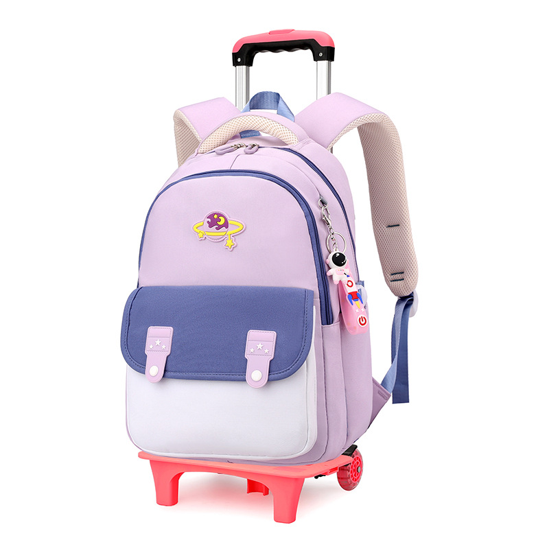 Mochila infantil de pescado natural para estudiantes de primaria grados 1 - 3 - 4 mochila de tirón para subir escaleras mochila de doble propósito al por mayor transfronteriza