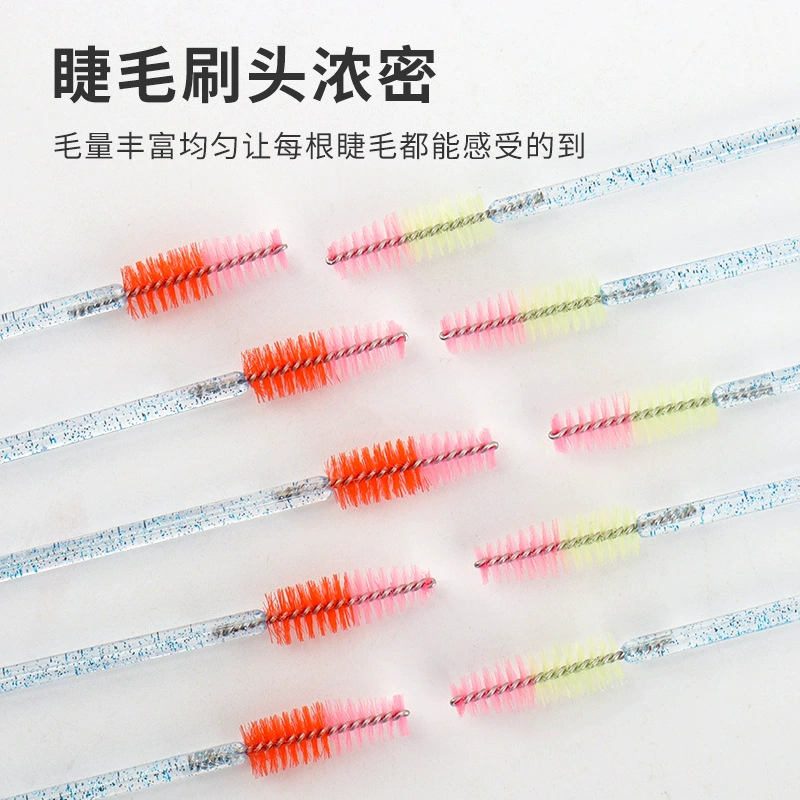 Д Disposable nylon handheld two-color brush for eyelashes for extension, wholesale