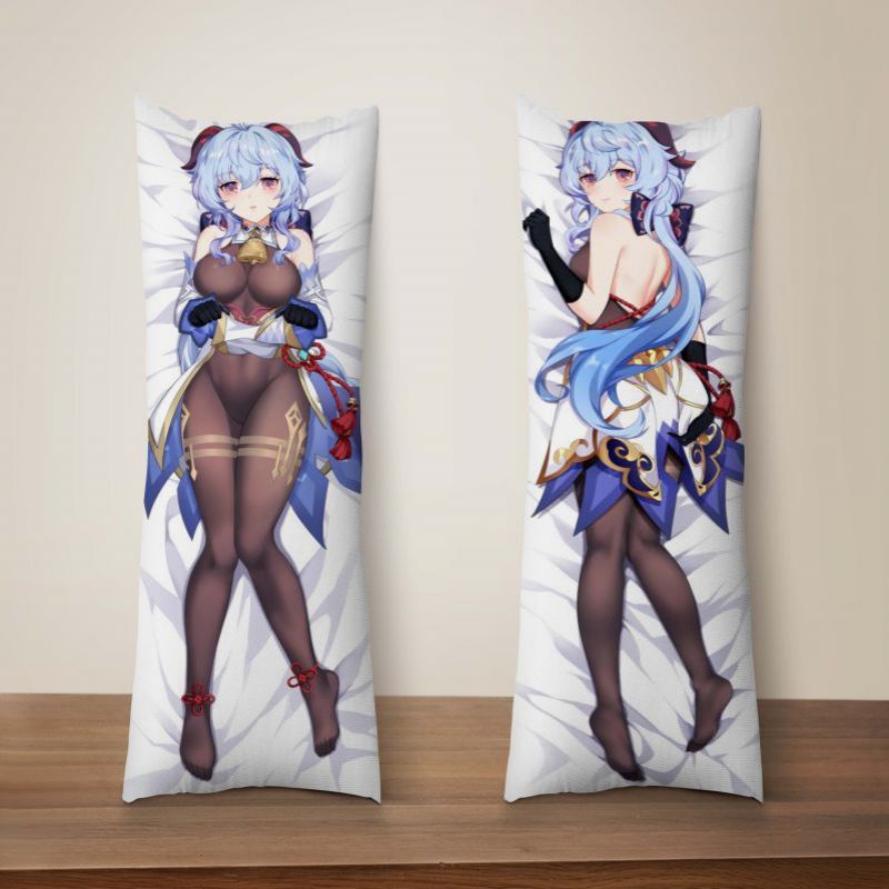 Genshin Impact Ganyu Livsstørrelse Anime Pude Cover & Tegneserie Lang Pude Case - Eksklusiv Udgave