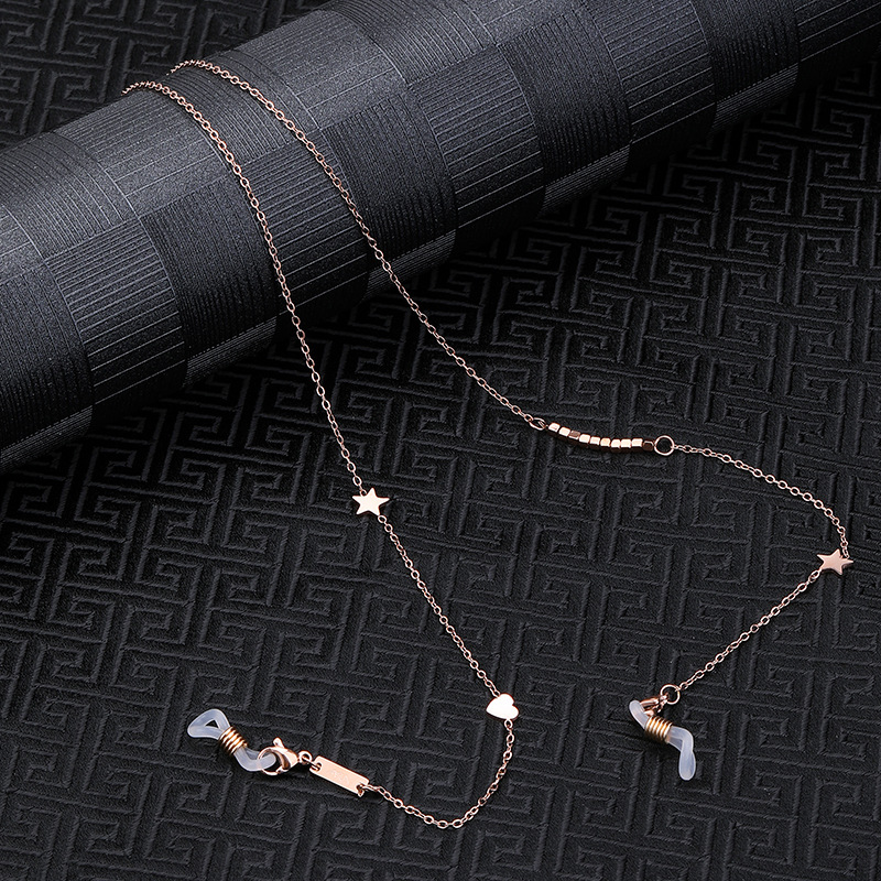 Colgar el cuello de la cadena de gafas de diamante de moda cadena de alta calidad transfronteriza acero baht mantenimiento de color diseño original gafas de sol cadena mujer image 14