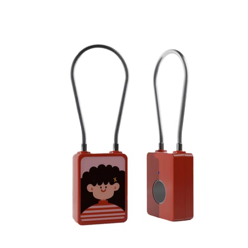 Smart fingerprint steel wire lock password lock for electric bike basket cabinet door box bag small lock helmet lock soft long rope lock