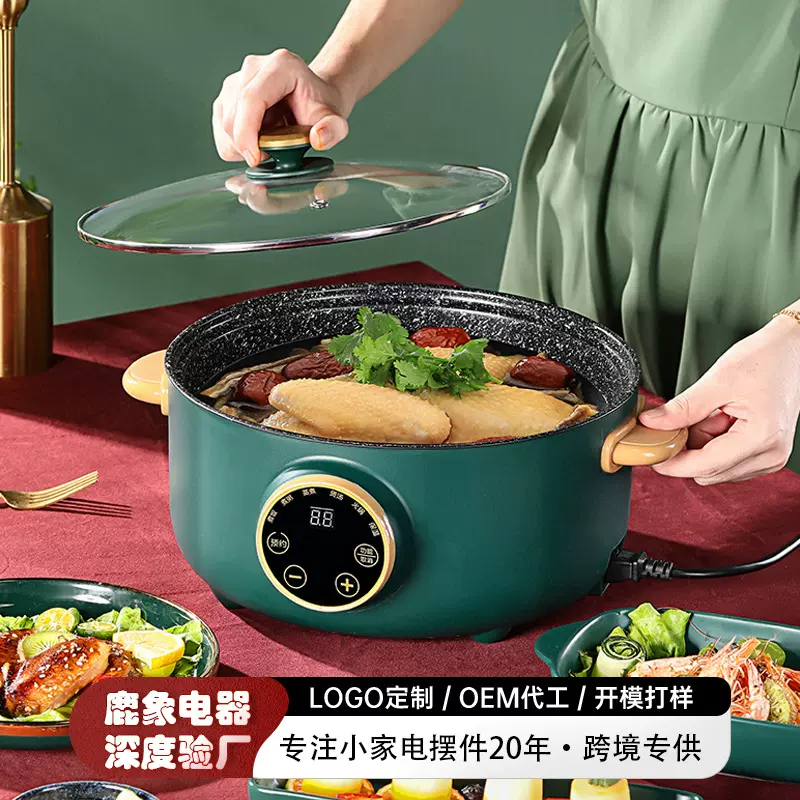 多功能电煮锅家用蒸煮煎炒一体煮面小锅电热火锅宿舍学生锅小电锅