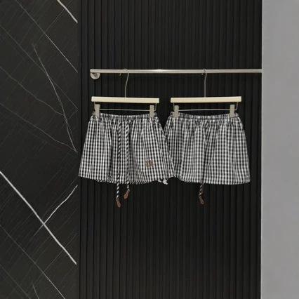 Miu Correct Version 26 New Summer Style Letter Embroidery Retro College Style Korean Style Plaid Simple Versatile Skirt Miu Correct Version 26 New Summer Style Letter Embroidery Retro College Style Korean Style Plaid Simple Versatile Skirt