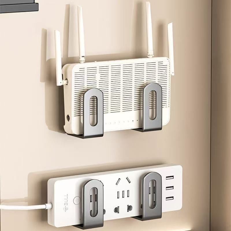 ルーター配置ラックパンチフリーWi-Fi収納ラック家庭用プラグインホルダー壁掛け壁セットトップボックスブラケット|undefined