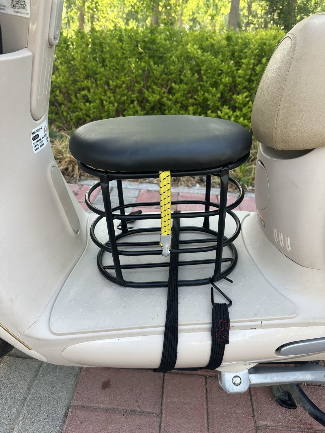 Electric Vehicle Child Seat with Storage, Foldable Seat with Storage, Special Baby Seat