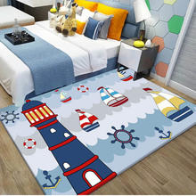 Cute cartoon children carpet bedside rug creative floor mat