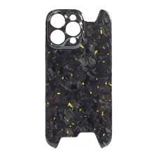 适用苹果16promax碳纤维手机壳新款13/14/15/pro锻造不规则保护壳