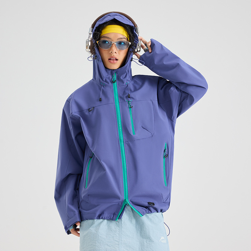 冲锋衣男女款外套春秋休闲工装潮牌情侣夹克户外登山服露营骑行服|undefined