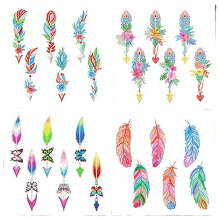 Diamond painting PET thin 5D feather bookmark cross crystal pendant DIY handmade diamond decorative pendant bookmark