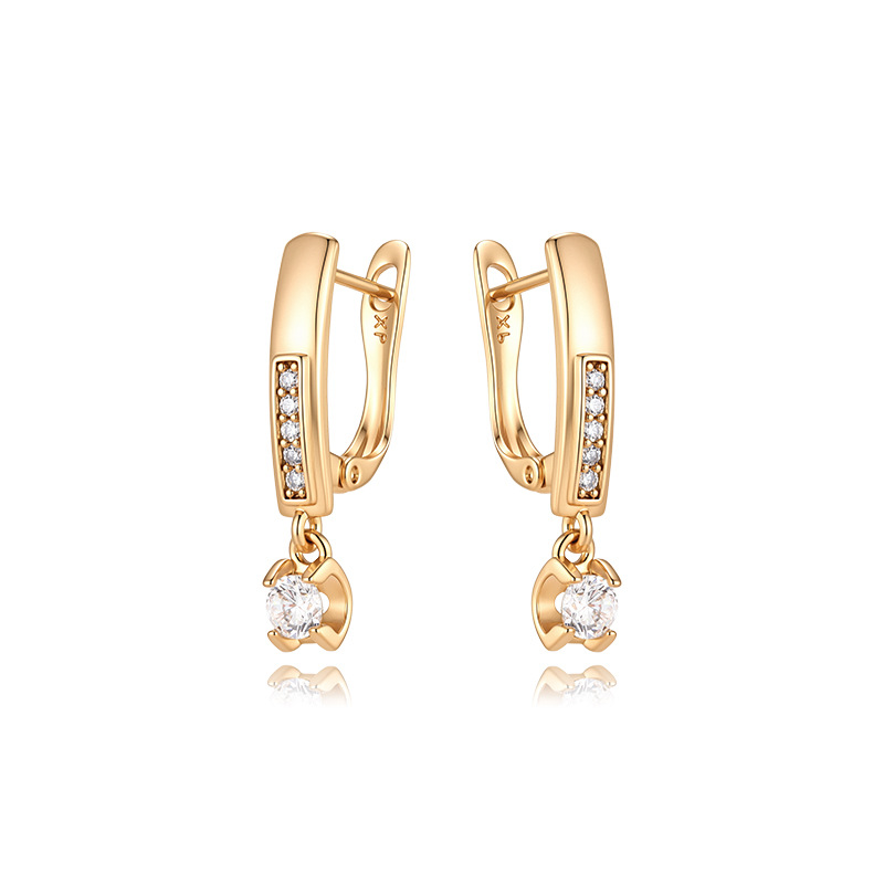 Aretes de Hebilla D con Borlas de Aleación Geométricos