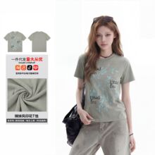 ��ʽ������ڶ���Ů�ļ�΢����Բ��ӡ��T�������������¹���-ֱ��