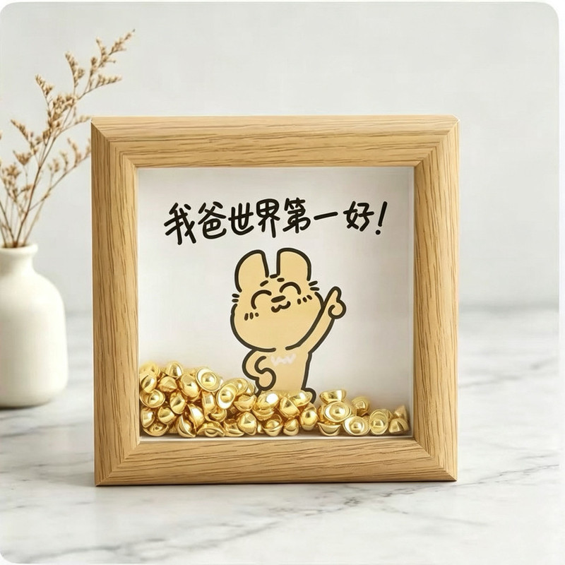 Mother's Day and Women's Day gift for mom: "I love you" bedroom bedside photo frame decoration, new creative design, good luck
