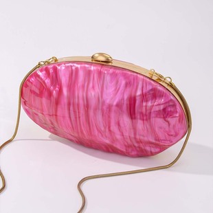 2025 Women's European and American New Style Single Shoulder Cross-Body Bag Special-Shaped Shell Acrylic Bag Fashion Wedding Dinner Clutch Bag