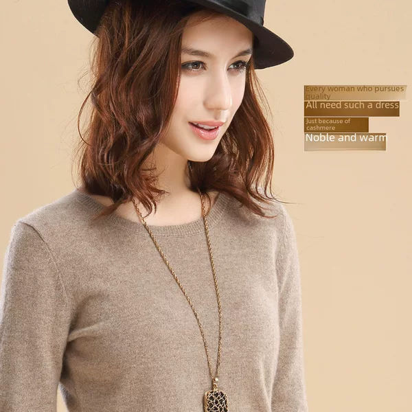 Spring Autumn Winter New Knitted Sweater Ladies Base Shirt Crewneck Cashmere Sweater Pullover Joker Sweater Wholesale Hair