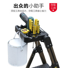 2F Ruiju Tool Ladder Household Folding Ladder Telescopic A-Frame Indoor Multi-purpose Aluminum Alloy Thick Five-Step Stair