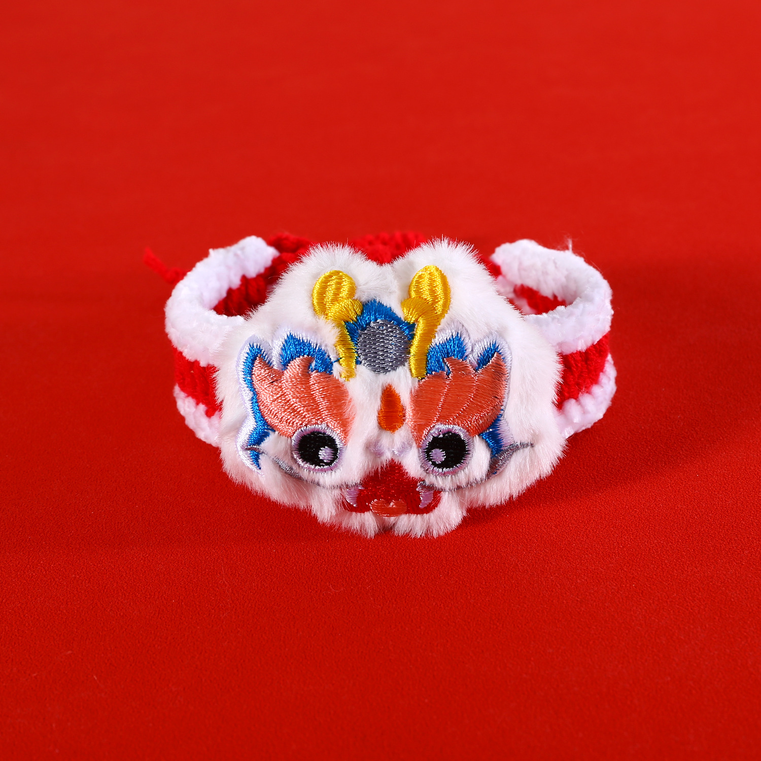 2024 dragón año mascota collar de dibujos animados peluche despertar león gancho de mano lana gato perro bufandas de Año Nuevo Festival de Primavera