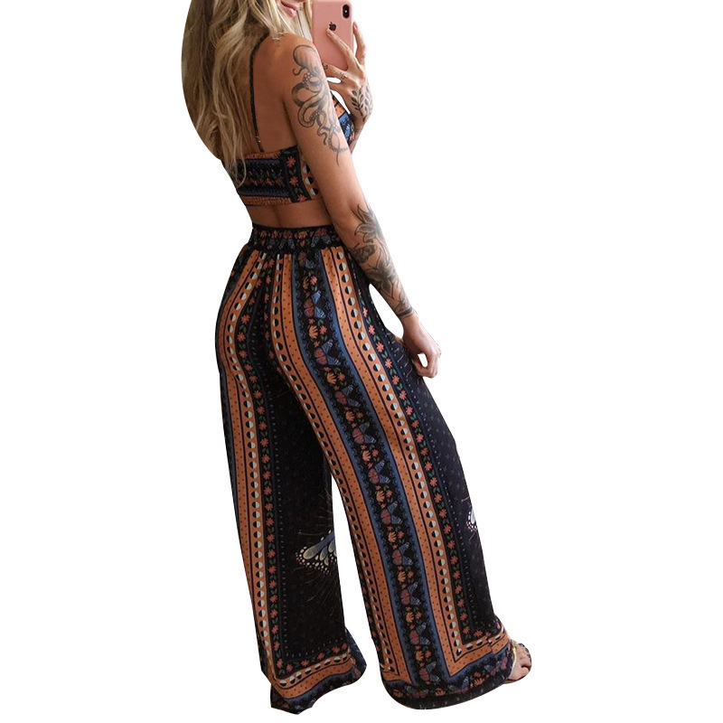 Daily Street Women's Sexy Printing 4-way Stretch Fabric Polyester Printing Backless Pants Sets Pants Sets display picture 28