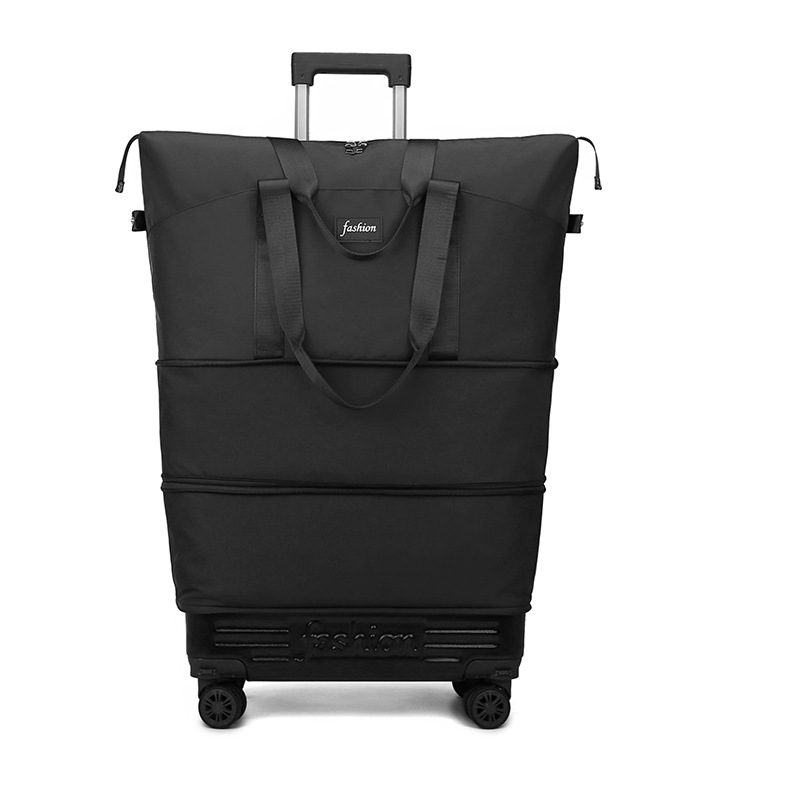 Black foldable removable suitcase