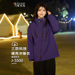 キツツキの紫色の屋外の突撃服の女性2025の新型の春秋の屋外の工装の防風の小さい子供の上着の男