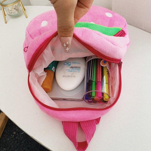 Cute Baby Kids Plush School Bag Dual Shoulder Backpack Kindergarten Early Education Small Schoolbag Character Cartoon One Piece Dropshipping