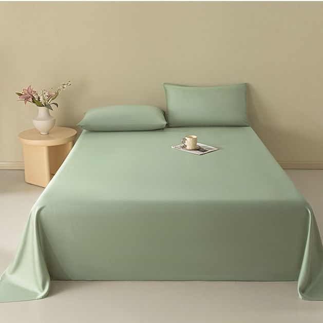 Sábanas de verano de seda de una sola pieza, dormitorio doble individual, seda de hielo, funda de edredón desnuda, funda de almohada de edredón fresco, juego de tres piezas, verano