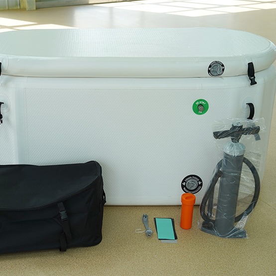 Inflable cubo de hielo atletas enfriamiento inflable baño PVC hogar hielo baño cubo bañera baño grande adulto