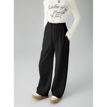 春秋孕妇宽松香蕉裤孕妇抽绳休闲直筒春秋款运动窄版阔腿卫裤加绒