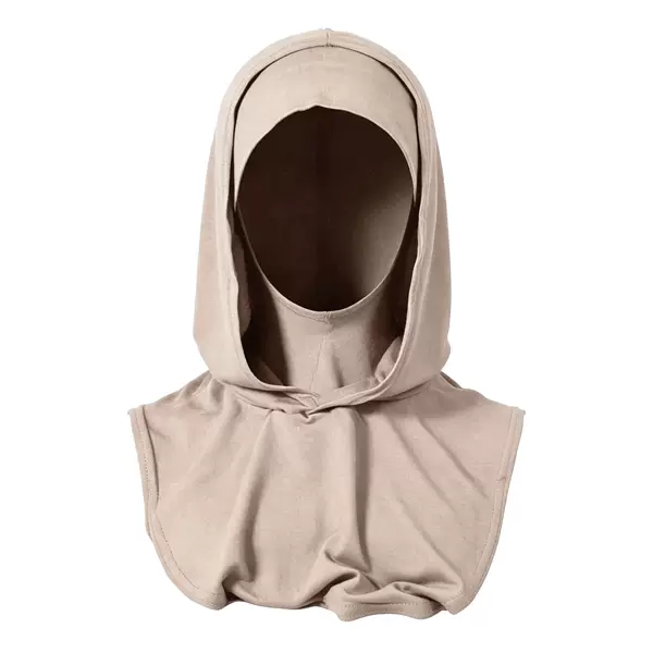Balaclava Hat with Integrated Base Layer, Elastic Hat with Wide Elastic Brim, Pure Cotton Scarf and Hood All in One