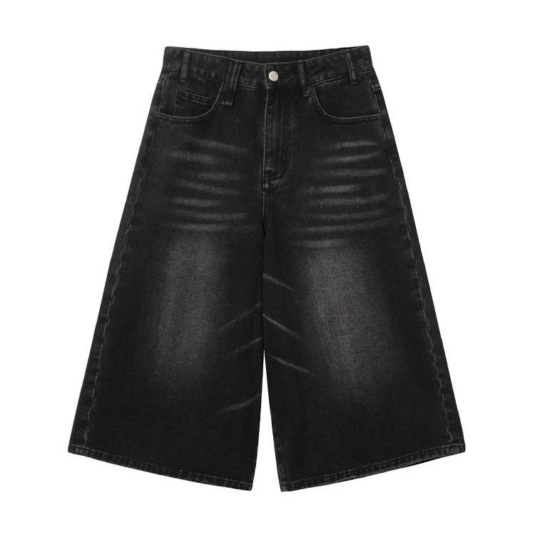 Летние брюки для отдыха, джинсовая юбка, шорты для любимого, свободный прямой крой, высокая талия, облегающие