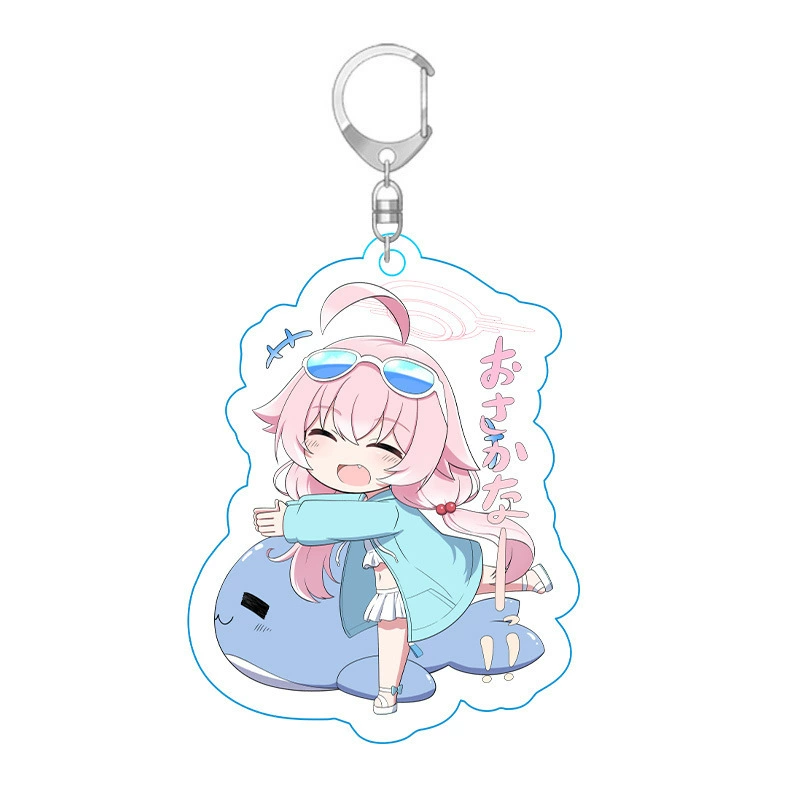 Anime Blue Files Peripheral Keychains Blue Files Acrylic Pendant Animation Keychain