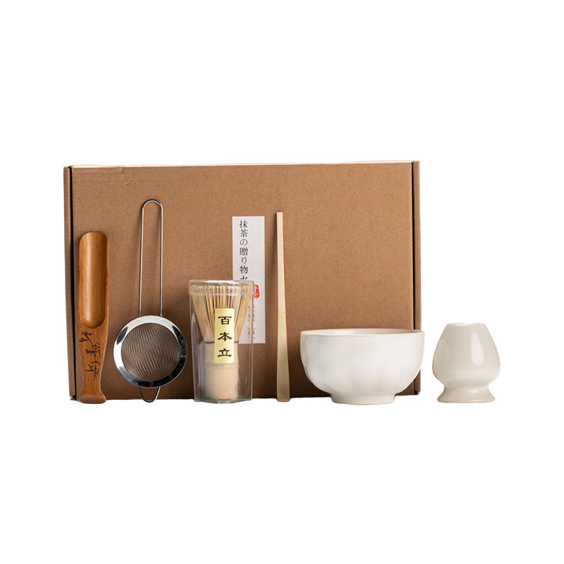 Tazón de matcha de estilo japonés, herramienta de té de la dinastía Song, tazón de té de cerámica, licuadora transfronteriza, cepillo de matcha, juego de tetera