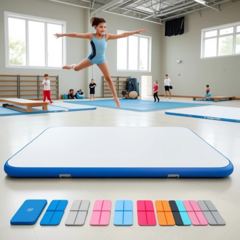 Cross-Border Direct Supply Pvc Brushed Air Cushion Inflatable Gymnastics Mat Taekwondo Air Cushion Training Mat Yoga Mat Air Track