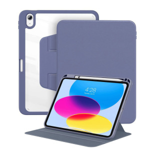 Suitable for IPad11 inch acrylic flat cover Apple 10.2 rotating three-gear protective cover anti-bending MINI6 leather cover