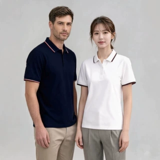POLO衫定制logo工作服短袖T恤印字男士翻领短袖工装印字广告衫diy