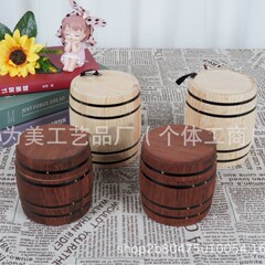 レトロ木製コーヒー豆木製バレル家庭用キッチン木製調味料収納バレルポータブル茶葉包装バレル