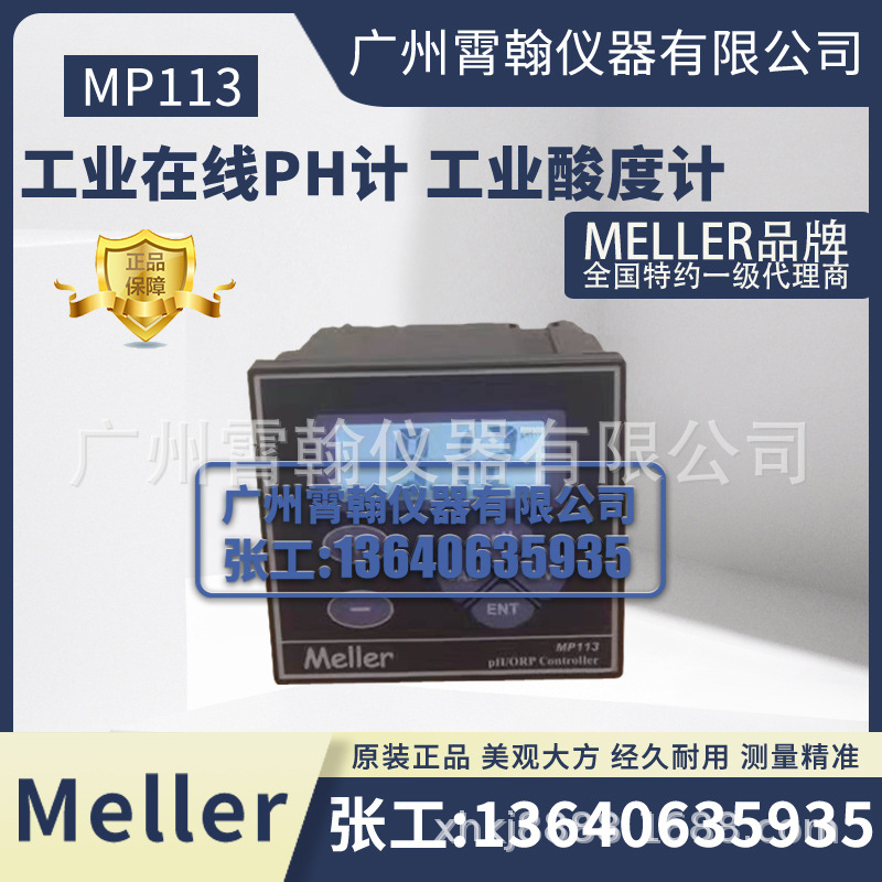 MP113工业PH/ORP控制器仪MELLER在线式PH计酸度计检测仪表MP-113