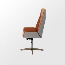 輕奢書椅后現代辦公電腦椅皮藝可升降旋轉簡約設計師高靠背扶手椅