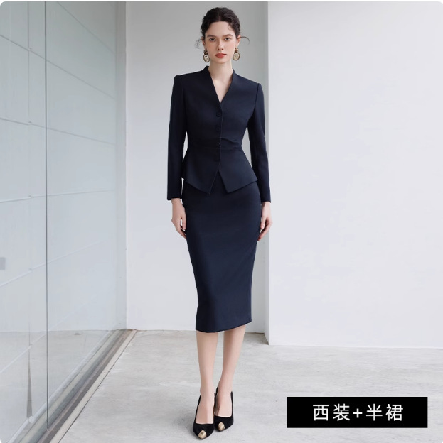 Aishangchen 2025 新ファッションスーツ女性のシンプルなフレンチシングルブロックマルチボタンエレガントなスーツスカートスーツ春|undefined