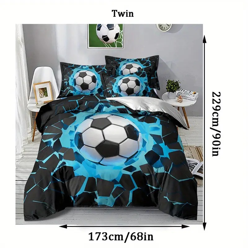 Football duvet cover with down