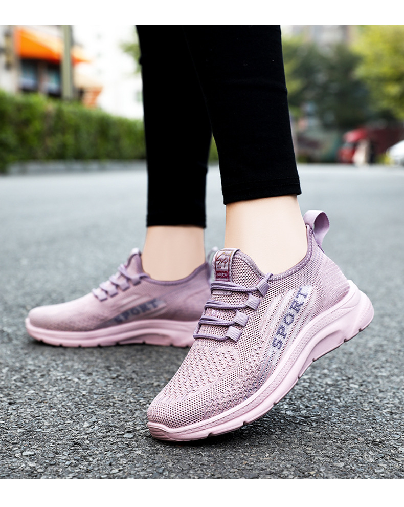 Women's Sports Solid Color Round Toe Sports Shoes display picture 4