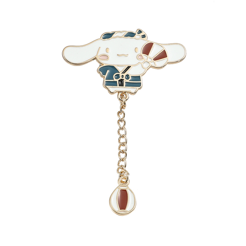 Venta caliente cien Sanrio serie de metal broche de dibujos animados coolomi Yugui perro KT gato todo-fósforo de moda insignia