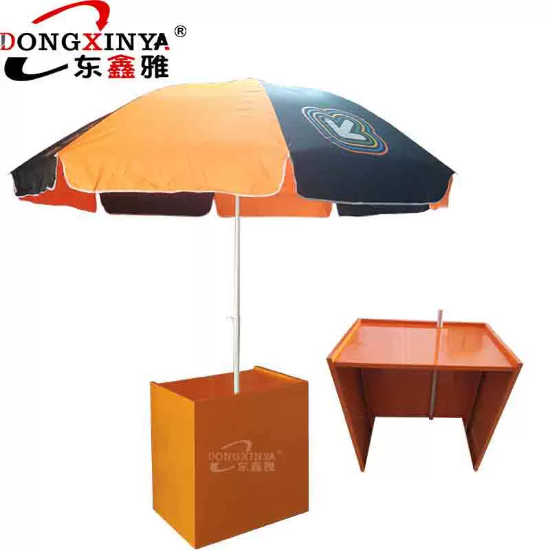 促销台便携式户外前台展示架摆地摊折叠架广告招聘宣传促销桌带伞