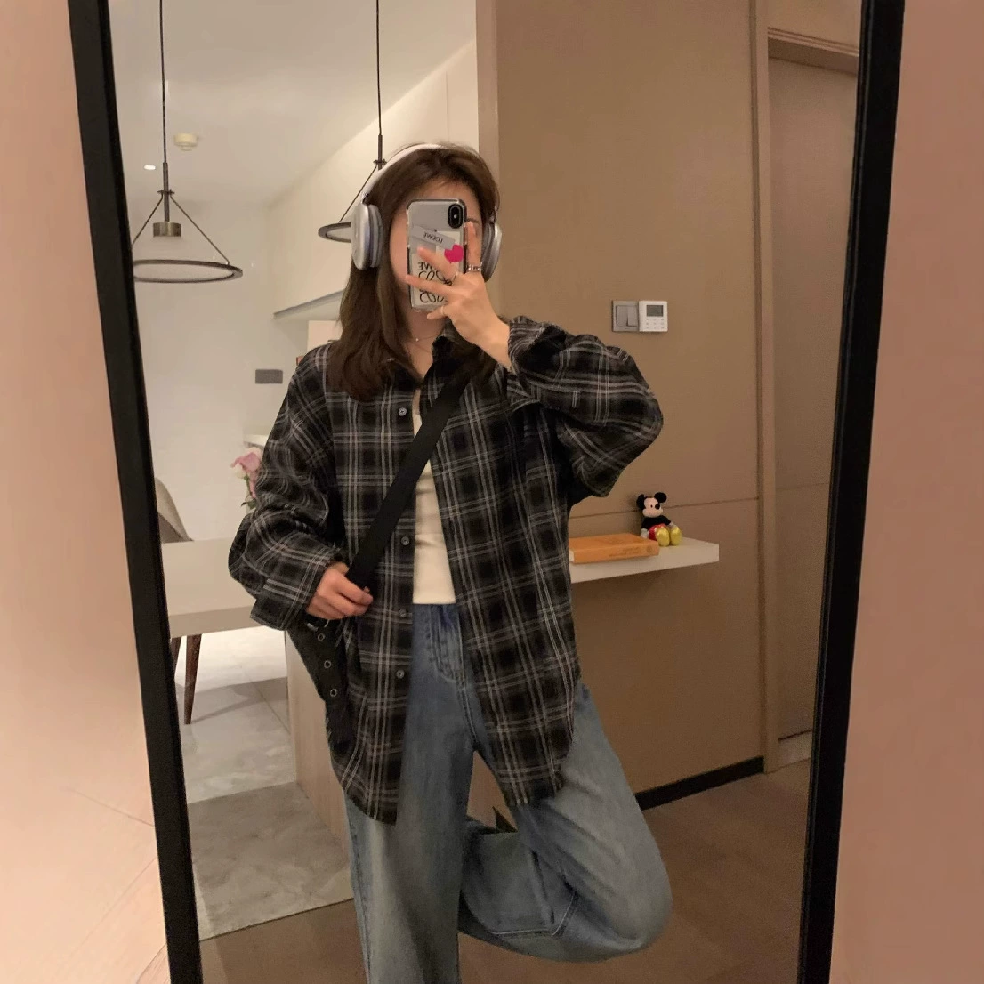 Портовый стиль ветра в стиле высокого уровня в клетку рубашка женская летняя oversize парень ветер свободный тонкий кардиган