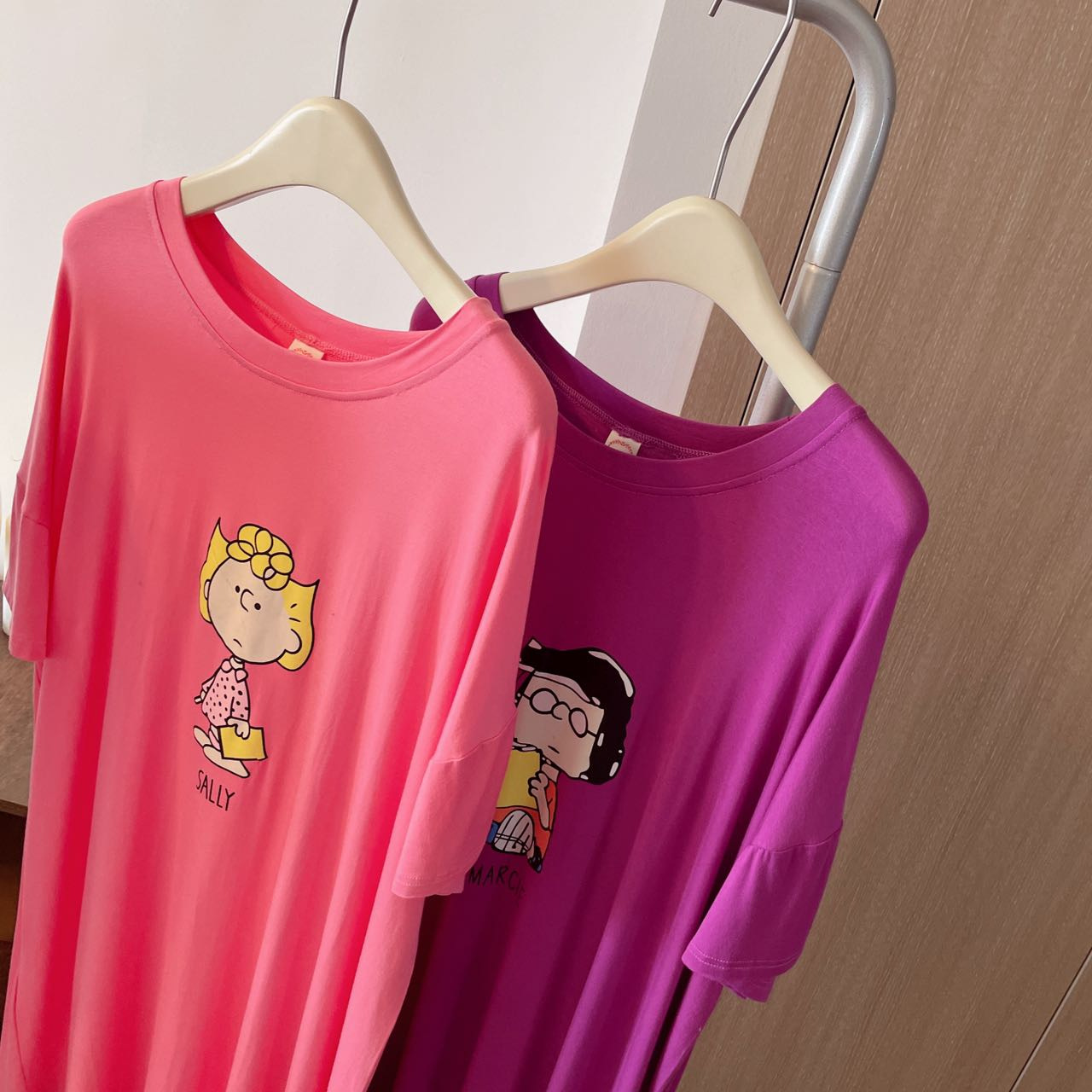 Pijama de verano lindo dibujos animados moda vestido de pijama de mangas cortas para mujeres delgado fresco estudiante vestido larga suelta ropa para el hogar