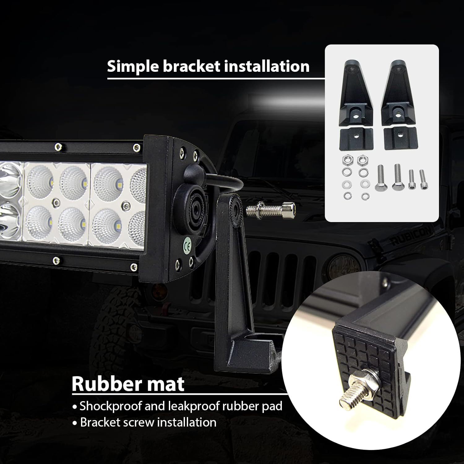 Cross-border automotive LED work light 22 inches 40LED 120W thick long strip light off-road modified roof light