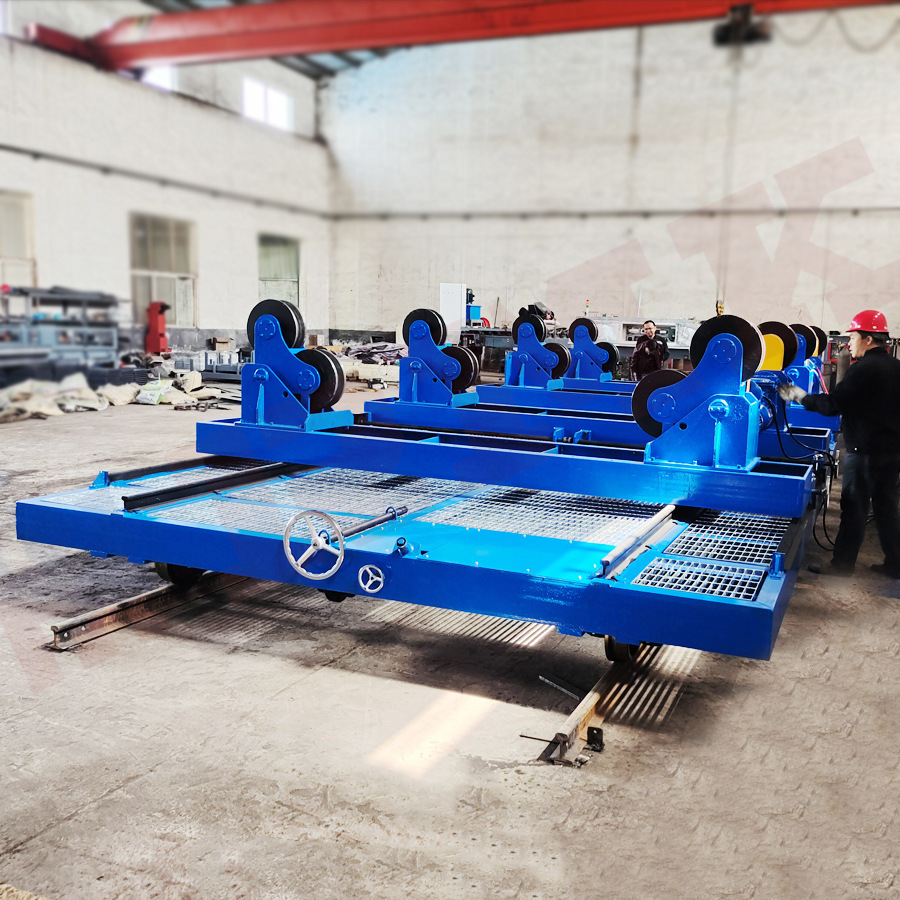 厂区用10吨液压升降平台车 带升降台过跨地轨车 电动有轨周转车