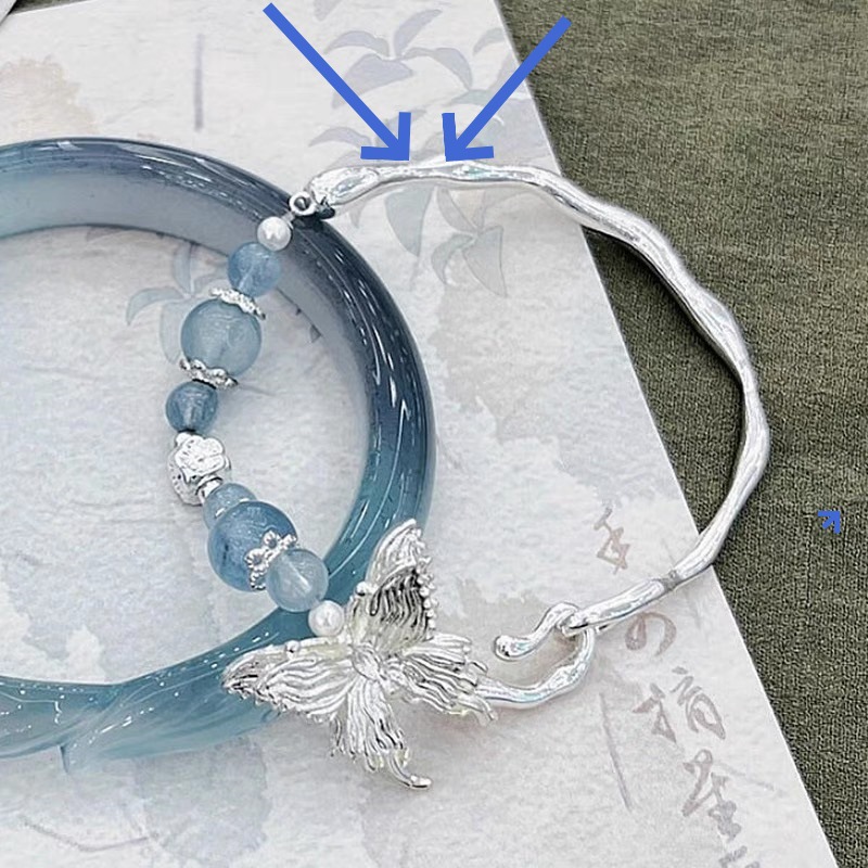 파란 나비 하프 팔찌 1개