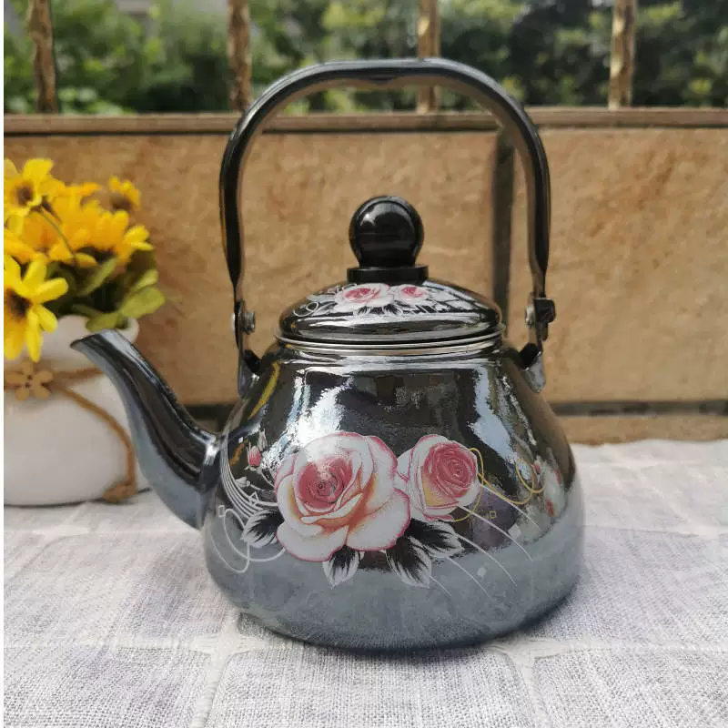 Teapot, small enamel, universal electromagnetic sticker