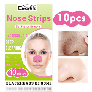 Crazylife pink Nose patch tearing blackhead Nose patch T area beautiful Nose Mask 10 pieces/box
